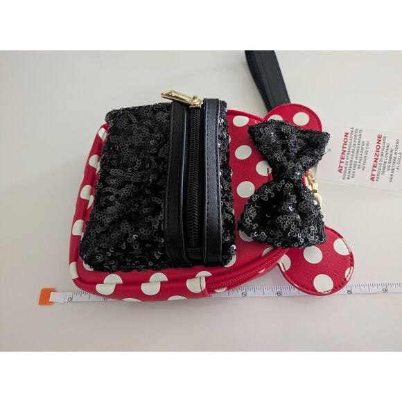 Disney Parks Exclusive Loungefly Minnie Mouse Bow Backpack Wristlet NWT Red - Picture 4 of 7
